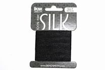 Beadsmith Silk Thread, Card, Black, Size F Beading Supplies > Stringing Materials