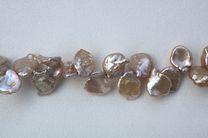 Half Strand Champagne Keshis Large Other Pearl Shapes > Keshis