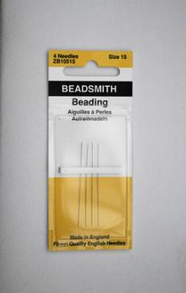 English Beading Needles #15, 4pk Beading Supplies > Needles
