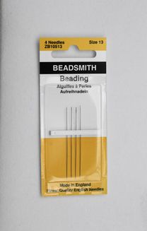 English Beading Needles #13, 4pk Beading Supplies > Needles