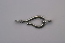 Rohm Clasp-Simple Hook 12x25mm Polished Silver Findings > Rohm Clasps