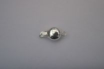 Rohm Clasp Button 8mm Polished Silver Findings > Rohm Clasps