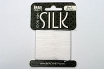 Beadsmith Silk Thread, Card, White, Size F Beading Supplies > Stringing Materials