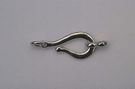 Rohm Clasp-Simple Hook 12x25mm Polished Silver : Findings > Rohm Clasps