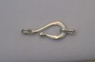 Rohm Clasp Simple Hook 12x25mm Satin Silver : Findings > Rohm Clasps