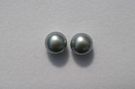 Grey Button, 10-10.5mm : AAA Grade Pearls > Buttons